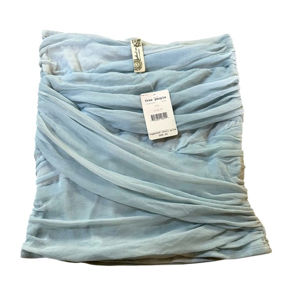 Free People Ruched Tube Top | Color Ice 
Size M - Picture 5 of 8
